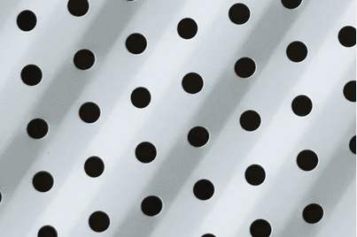 White perforated aluminum gutter guard panel